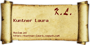 Kuntner Laura névjegykártya